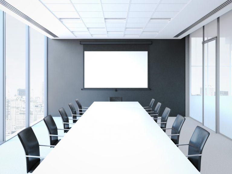 Conference room with projector