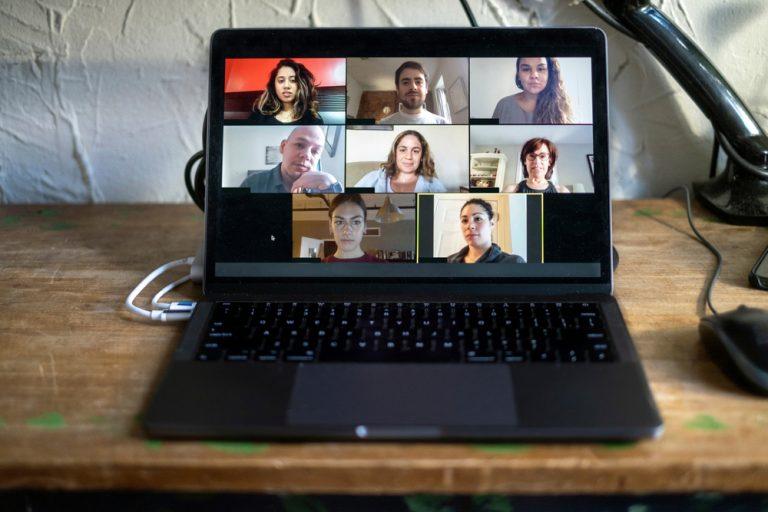People on Virtual Meeting Online
